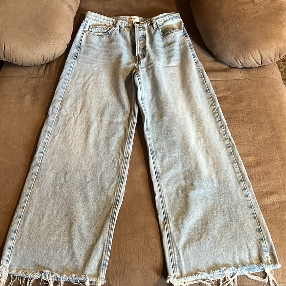 Frame Le Low Baggy Wide Leg Jeans, size 28